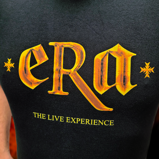 Black unisex T-shirt "ERA - The Live Experience" logo 